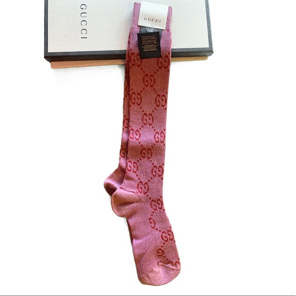 Gucci Accessories - Authentic Gucci GG Pink Socks Medium